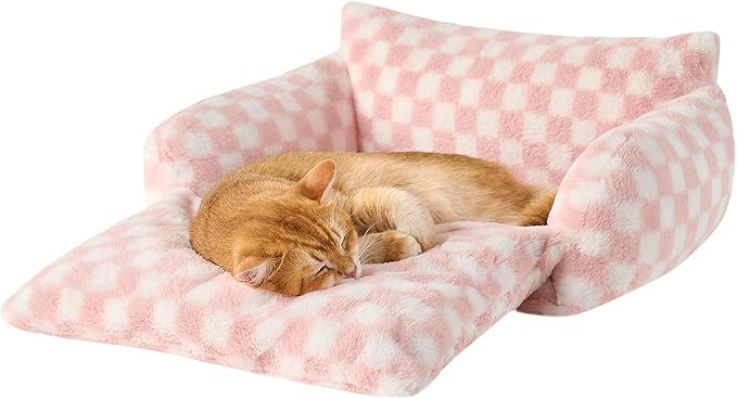Hollypet Cat Bed Fluffy Plush Multifunctional Double-Layer Machine Washable - Image 2