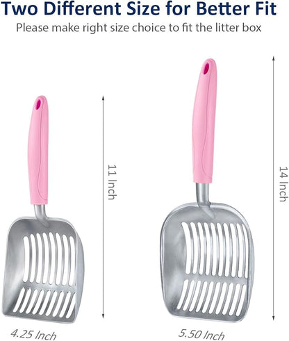 WePet Cat Litter Scoop, Aluminum Alloy Sifter, Kitty Metal Scooper, Deep Shovel - Image 3