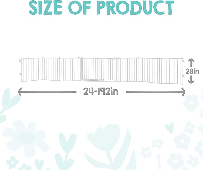 Regalo Safety 192" Double Door Super Wide Baby Gate & Play Yard, 8-Panel - Image 2