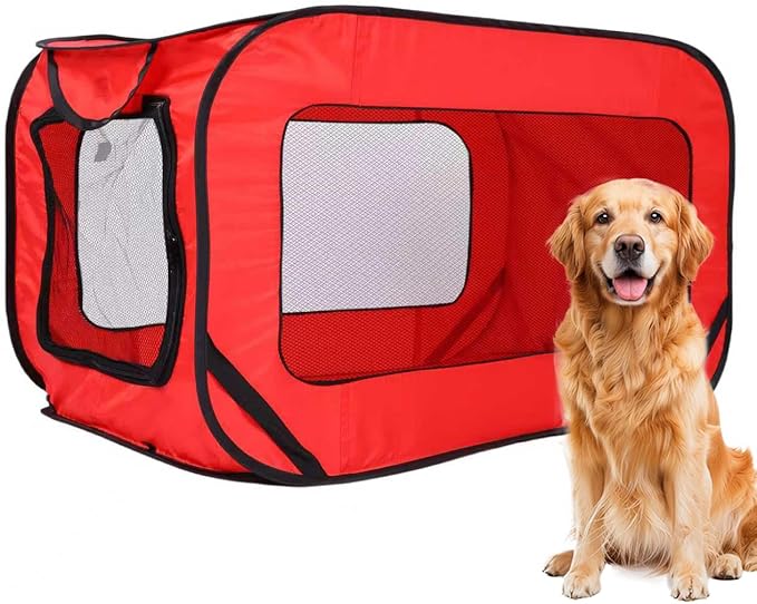 36 Inch Foldable Dog Kennel for Large Dogs, Portable Waterproof Pop-Up Pet Crate by Unknown
