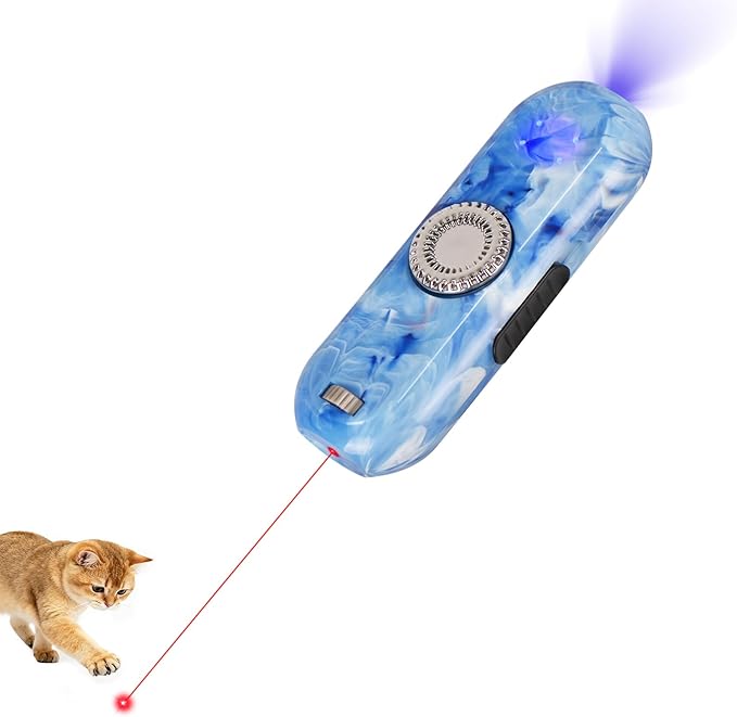 TBTeek Cat Toy, Finger Rotatable, 3 Modes, 5 Fun Patterns, Rechargeable by TBTeek