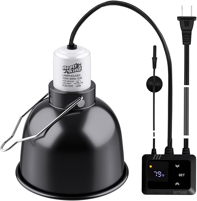 Reptile Heat Lamp Fixture with Dimming Thermostat by ReptiKing%C2%AE