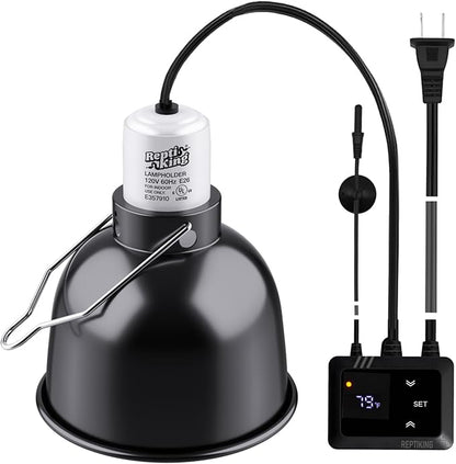 Reptile Heat Lamp Fixture with Dimming Thermostat by ReptiKing%C2%AE