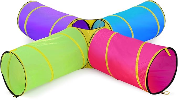 Hide N Side Kids Play Tunnels, Indoor Outdoor Crawl Through Tunnel by HideNSide