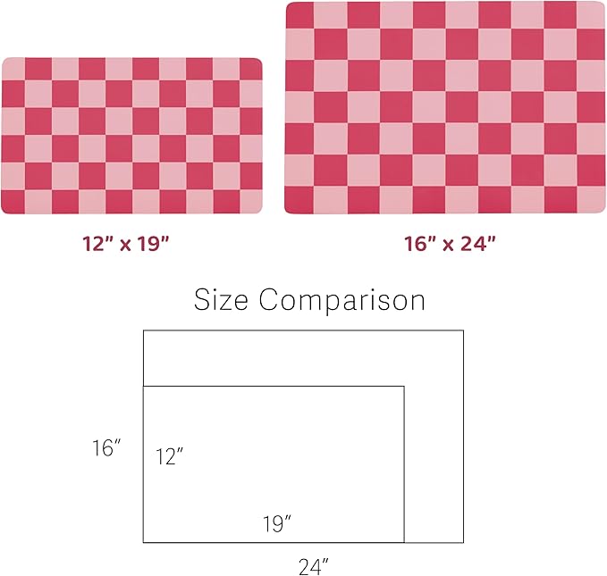 Checkered Dog Feeding Mat, Absorbent Mats - Image 7