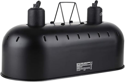 DXOPHIEX 15inch Dual Reptile Light Fixture, Max 150W Dual Reptile Heat Lamp by DXOPHIEX