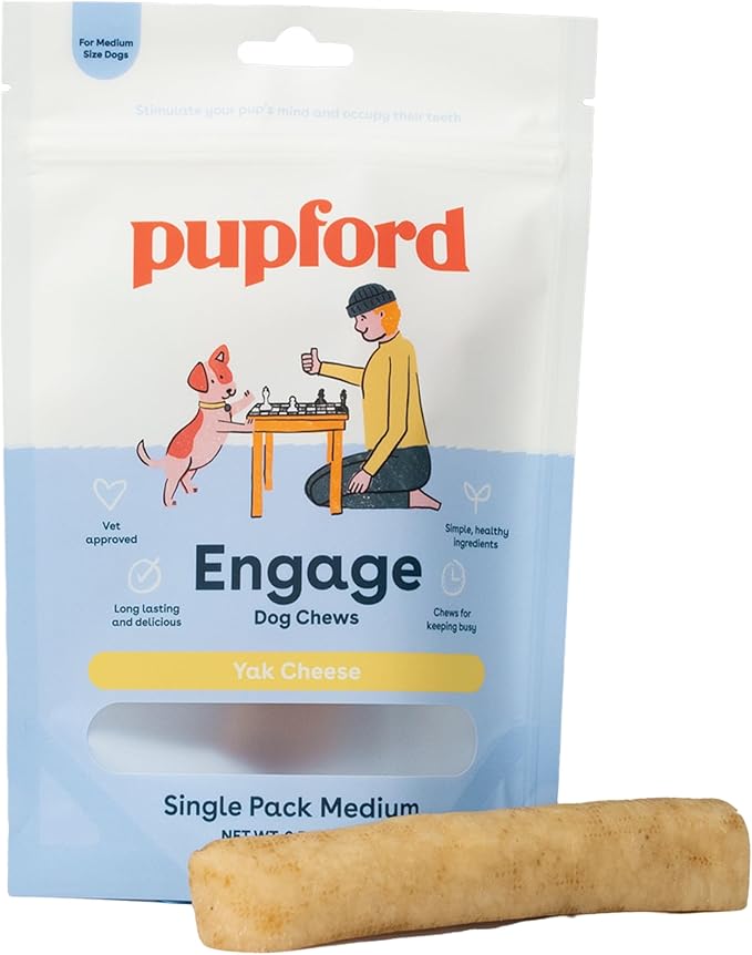 Pupford Yak Cheese Chews for Dogs & Teething Puppies, Long-Lasting Himalayan by Pupford