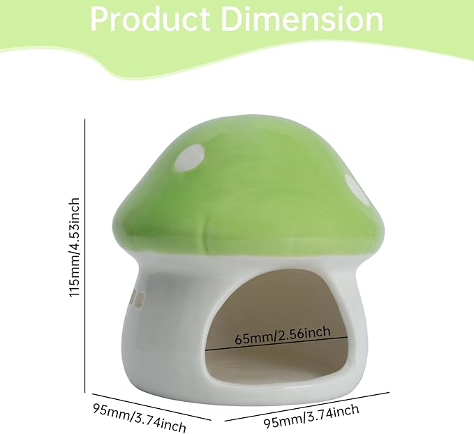 Cute Aquarium Mushroom House Betta Fish Tank Accessory Decor Mini Ceramic Fish - Image 2