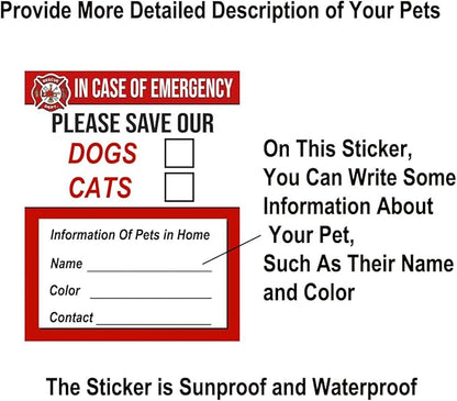 Emergency Pet Rescue Sticker – Fire Safety Window Decal - Image 5