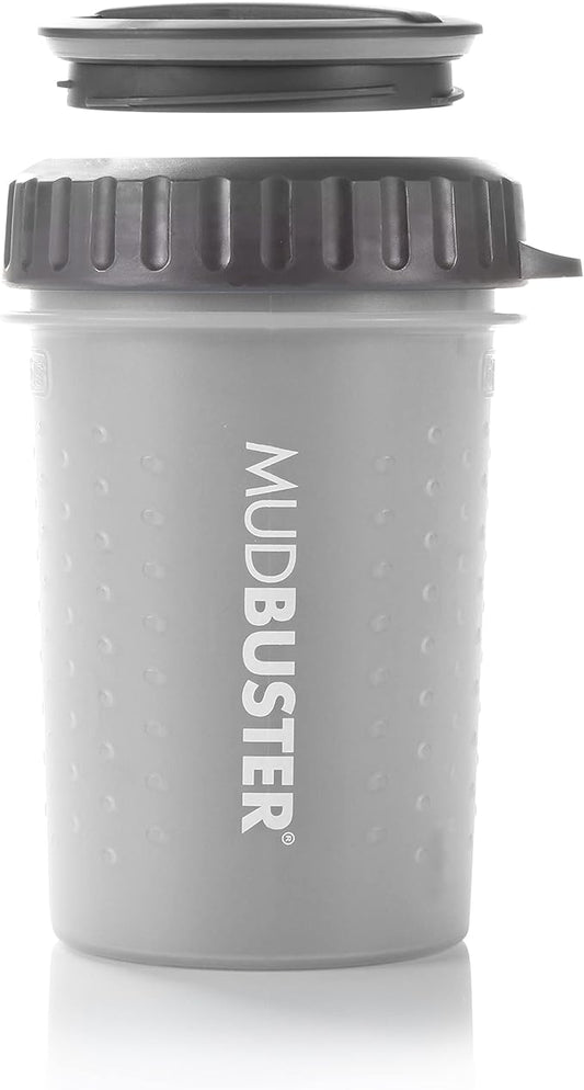 Dexas Lidded MudBuster Medium Dog Paw Cleaner, Light Gray, Fits 1.5"-2.5" Wide by Dexas
