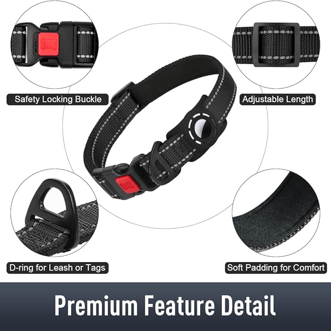 AirTag Dog Collar with AirTag Holder Compatible - Image 5