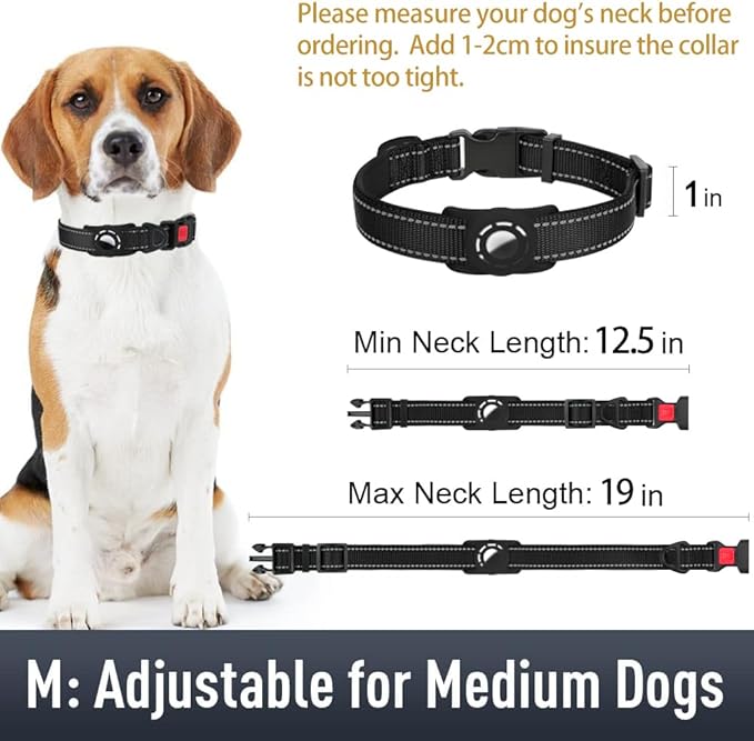AirTag Dog Collar with AirTag Holder Compatible - Image 6