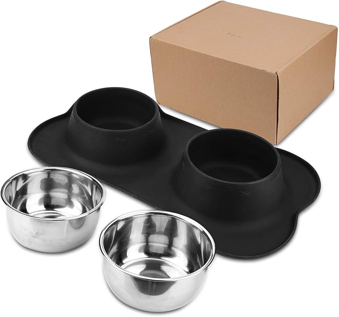AsFrost Dog Food Bowls Stainless Steel Pet Bowls & Dog Water Bowls No Spill Non - Image 8