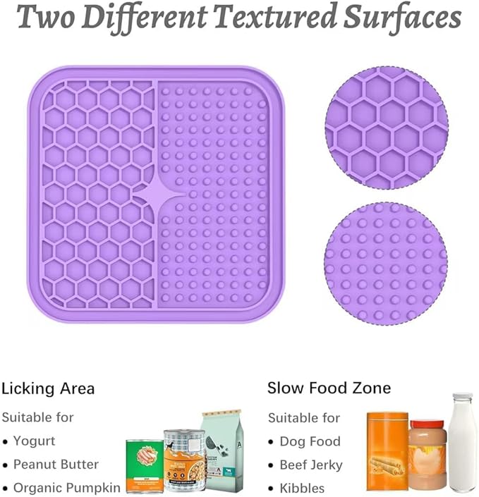 MateeyLife 2PCS Small Lick Mat for Dogs and Cats, Licking Mats for Dog Anxiety - Image 2