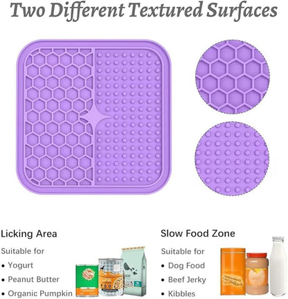 MateeyLife 2PCS Small Lick Mat for Dogs and Cats, Licking Mats for Dog Anxiety - Image 2