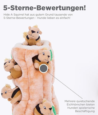 Outward Hound Hide-A-Squirrel Dog Toy – Interactive 2‑in‑1 Plush Puzzle - Image 2