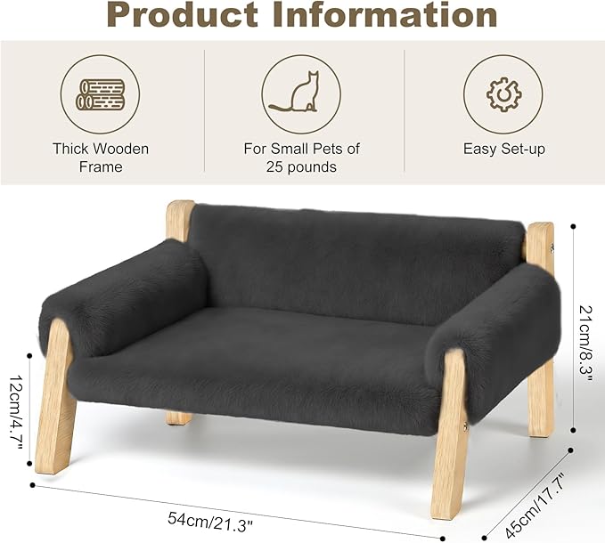 FAMIDGE Elevated Cat Couch Bed for Indoor Cats - Image 2