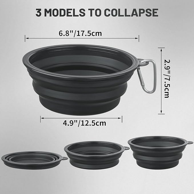 Large Dog Bowl Pet Collapsible Bowls, 2 Pack Collapsible Dog Water Bowls - Image 5