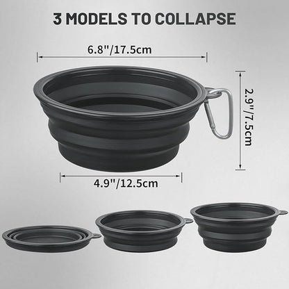 Large Dog Bowl Pet Collapsible Bowls, 2 Pack Collapsible Dog Water Bowls - Image 5