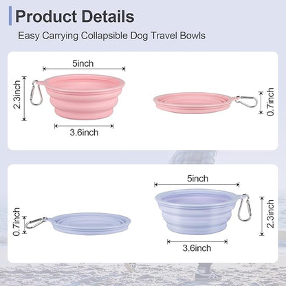 Kytely Collapsible Dog Bowls for Travel, Foldable Pet Food Bowl - Image 3