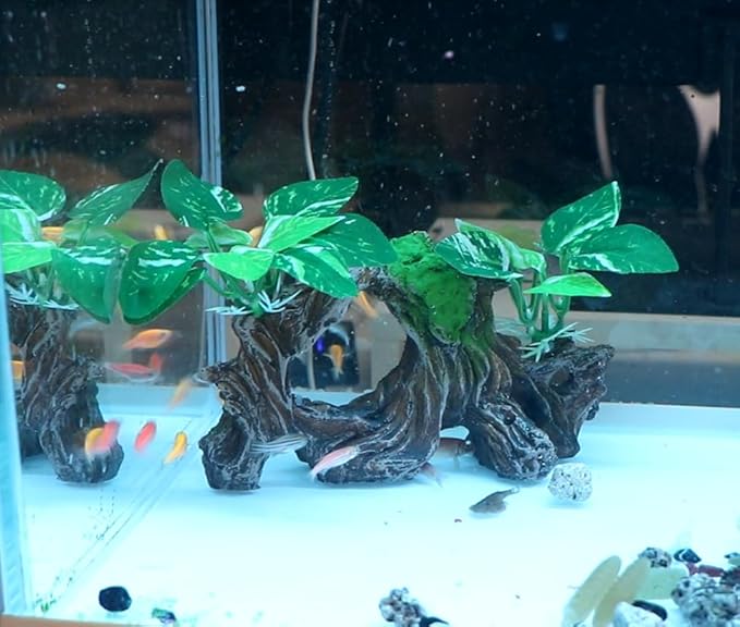 relaqcc Fish Tank Decorations Artifical Driftwood Cave Aquarium Decor Ornaments - Image 6