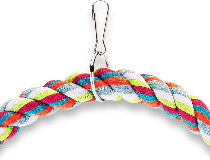 Spoiled Pet® Large Circle Cotton Bird Rope Swing Perch - Image 5