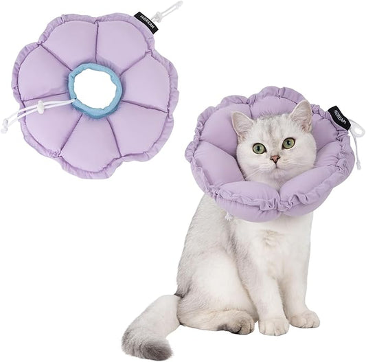 H HIDREAM Soft Cat Cone Collar， Cute Adjustable Cat Recovery Collar，Elizabethan by HHIDREAM