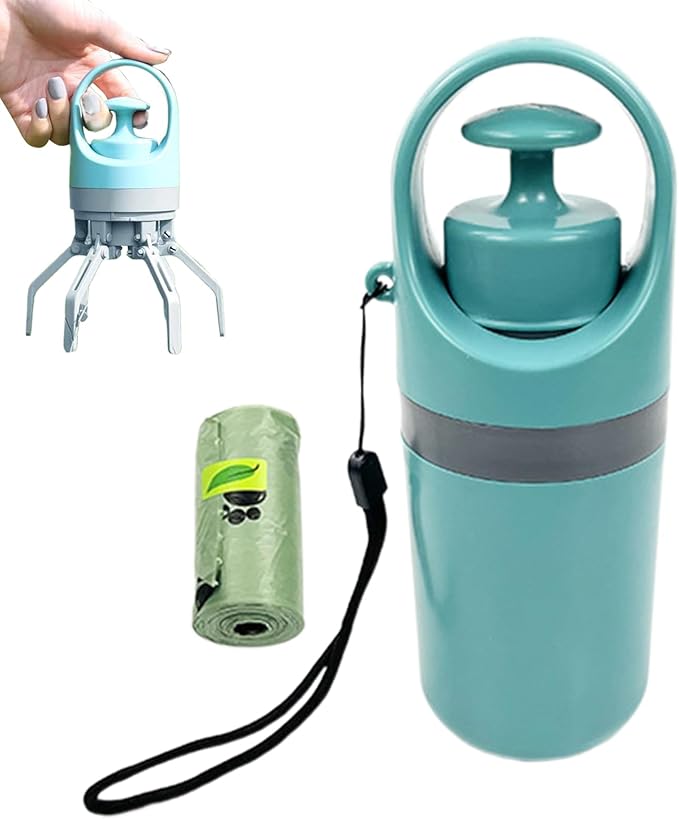 Dog Pooper Scooper with Bag Attachment, Portable No Poop Scooper, Dog Waste by Apujent