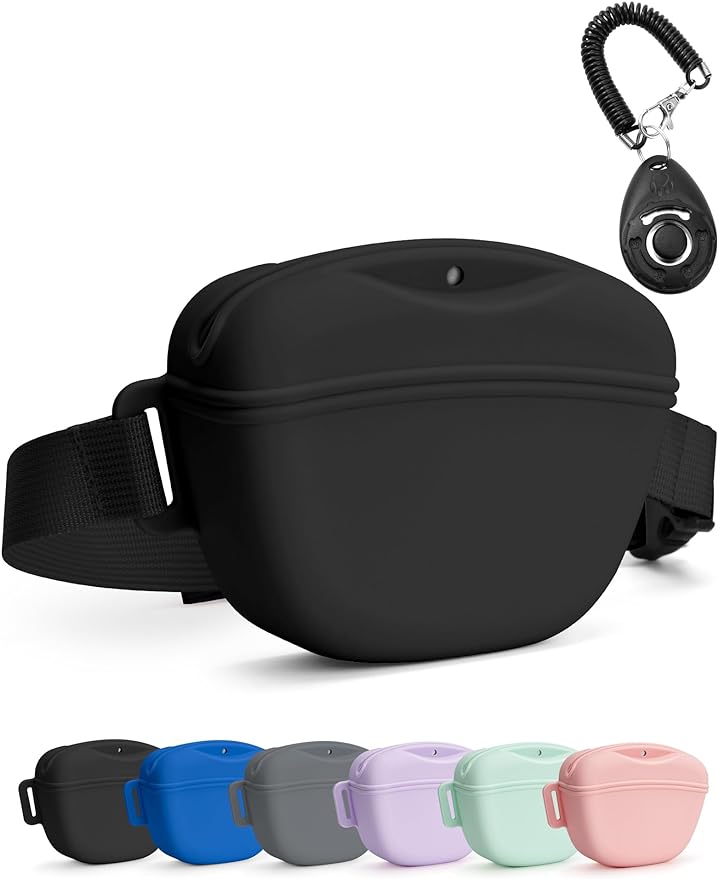 heouvo Dog Treat Pouch with Training Clicker, Upgrade Stronger Magnetic Closure by Heouvo