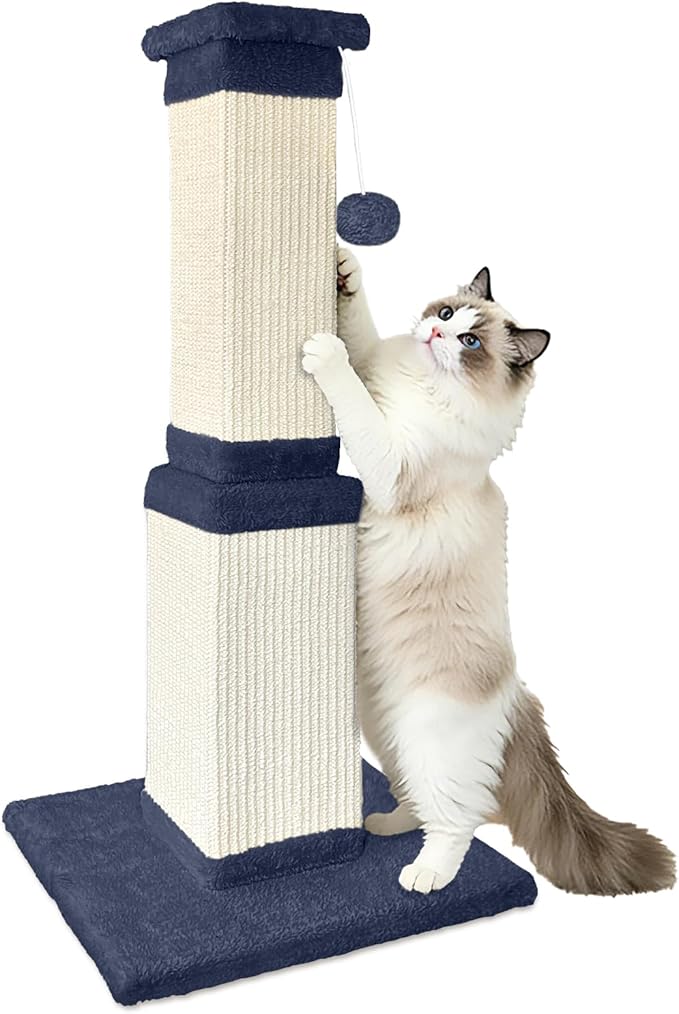 32 Inch Cat Scratching Post for Large Cats, Cat Scratcher for Indoor Cats Adults by AGYM