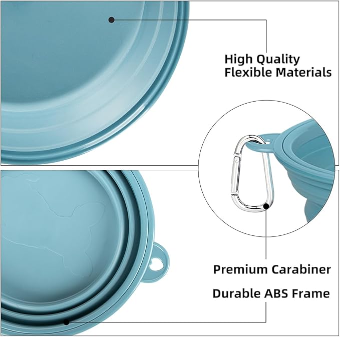 Kytely Collapsible Dog Bowls 2 Pack - 1500ml Portable Pet Food & Water Bowl - Image 5