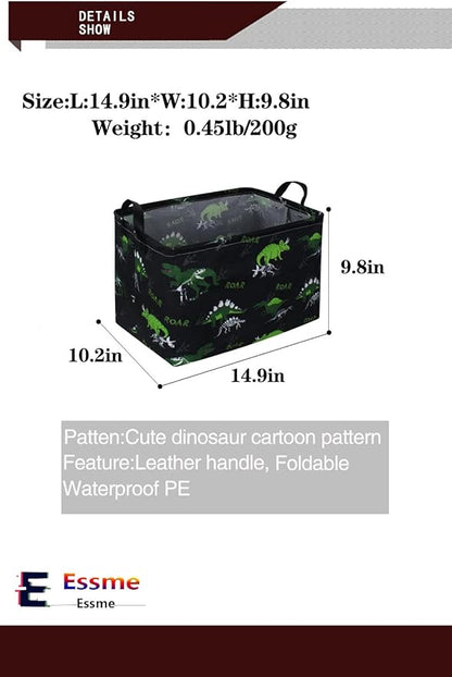 Essme Rectangular Dinosaur Basket, Dinosaur Bins - Image 4
