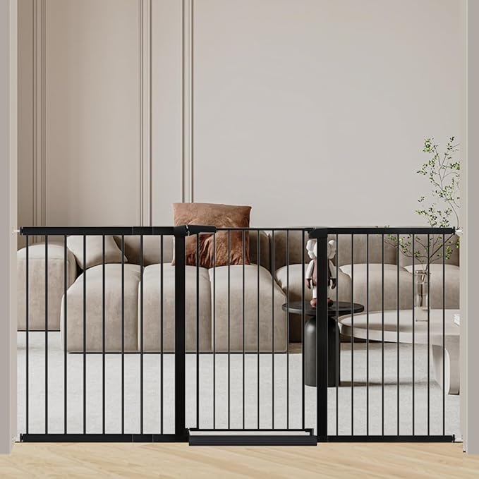 Fairy Baby Extra Tall Baby Gate Stand 38" Tall, 70.9"-76.3" Extra Wide Large by FairyBaby