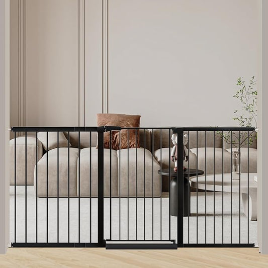 Fairy Baby Extra Tall Baby Gate Stand 38" Tall, 70.9"-76.3" Extra Wide Large by FairyBaby