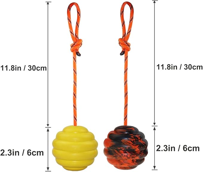 K9 Training Ball with Rope, Exercise and Reward Toy - Image 3
