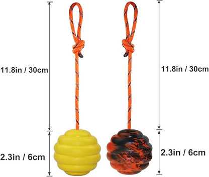 K9 Training Ball with Rope, Exercise and Reward Toy - Image 3