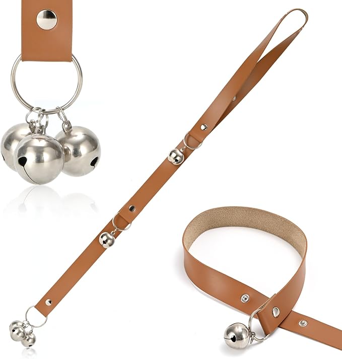 Luckyiren Brown Leather Hanging Door Bells - Image 2