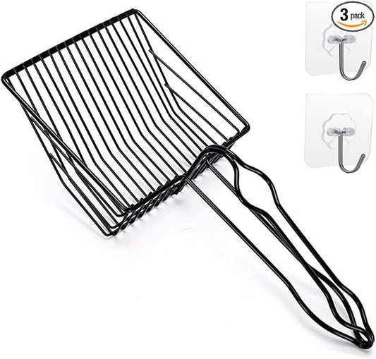 QUALIALL Metal Cat Litter Scoop, Fast Kitty Box Pooper Scooper by QUALIALL