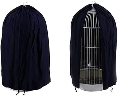 Black Round Dome Top Bird Cage Cover Shield, Birdcage Light Covers Skirt by Unknown