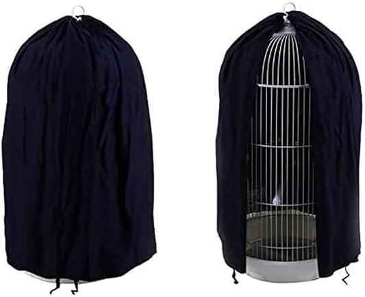 Black Round Dome Top Bird Cage Cover Shield, Birdcage Light Covers Skirt by Unknown