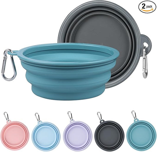 Kytely Collapsible Dog Bowls for Travel, Foldable Pet Food Bowl by Kytely