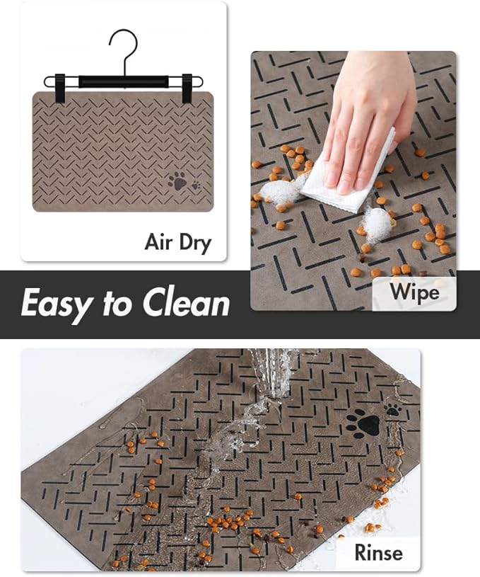 MontVoo-Absorbent Pet Feeding Mat-No Stains Pet Mat - Image 4