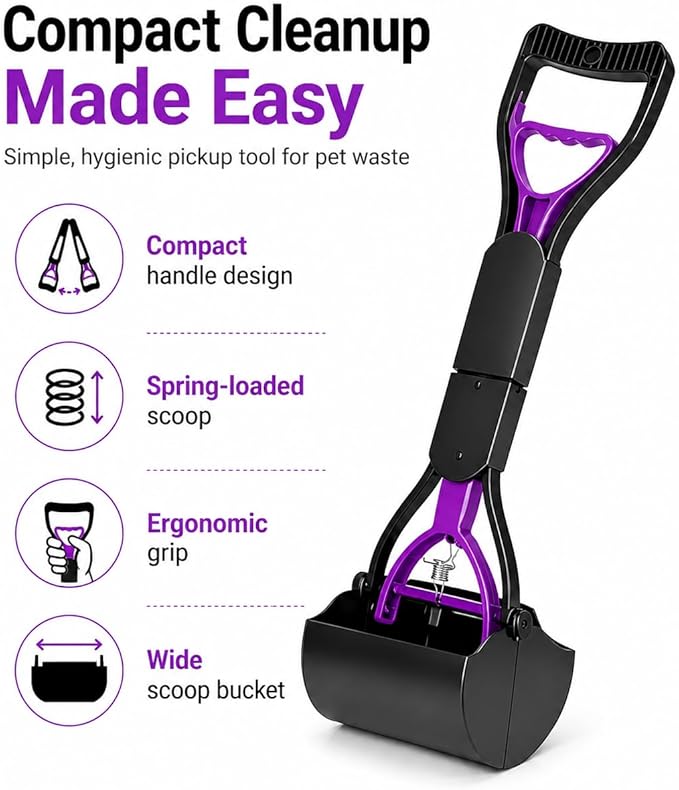 Portable Pooper Scooper for Dogs & Cats – Long Handle, Lightweight, Durable - Image 4