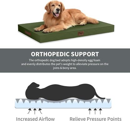 Outdoor Dog Bed for Small Dogs & Cats, Waterproof Dog Crate Mat Orthopedic Egg - Image 2