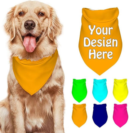 Personalized Dog Scarf Add Your Design Custom Dog Bandanas by VYXONIA