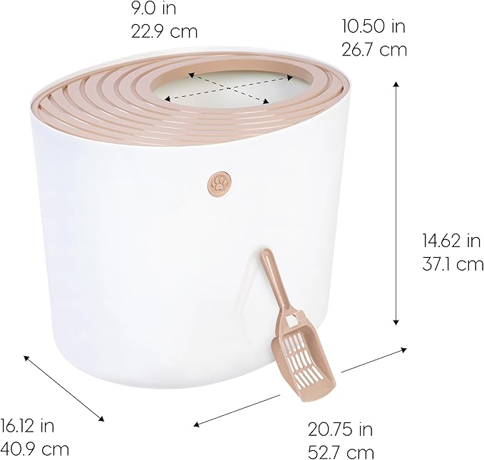 IRIS USA Cat Litter Box Large Top Entry - Image 2