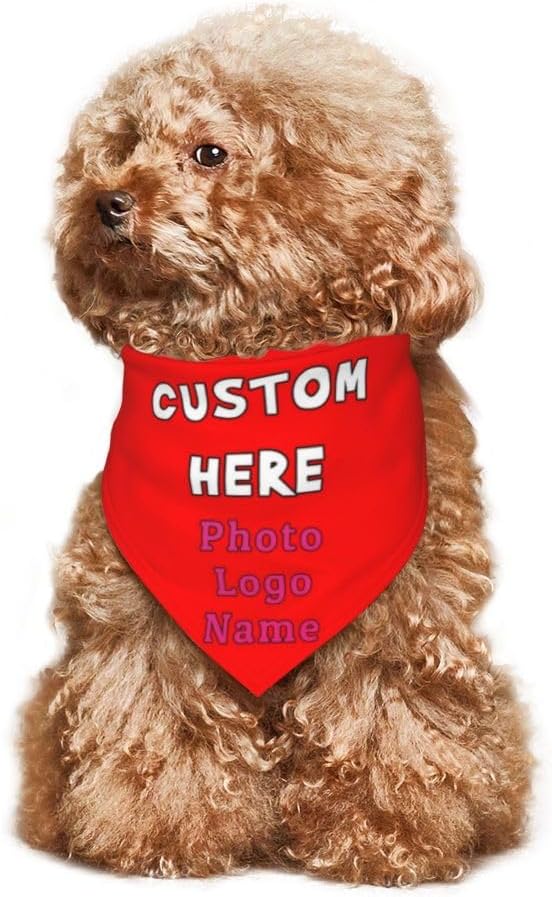 Custom Dog Bandana with Name Photo Logo Personalized Dog Scarf Suitable - Image 6