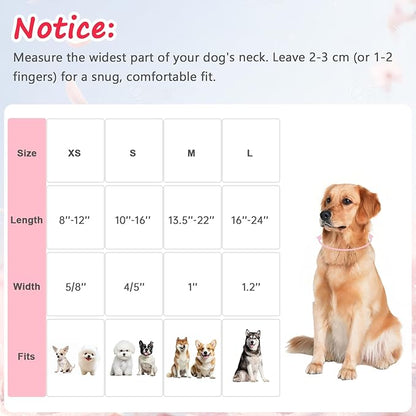 Pink Dog Collar for Small Dogs, Cute Dog Collars Girl Puppy Collar - Image 2