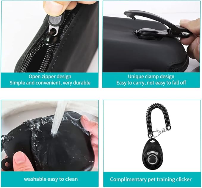 Dog Training Treat Pouch with Clip, Portable Waterproof Puppy Treat Bag and - Image 5