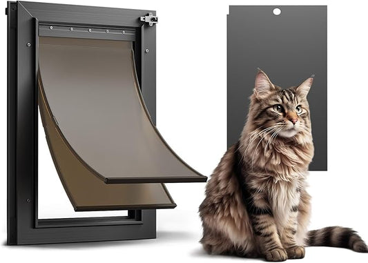 Cat Door for Door, All Aluminum Frame, Small Pet Door for Interior and Exterior by HomePage